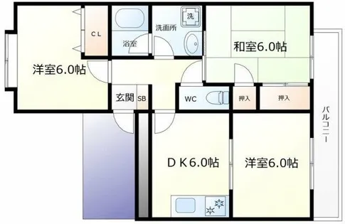 メゾンボナール【2階】の間取り