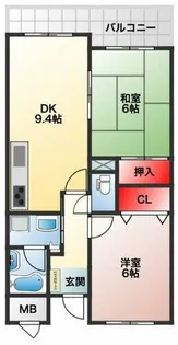 グランデーミFY【208号室】の間取り