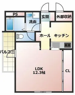 グランツコートジョン立花町【3階】の間取り