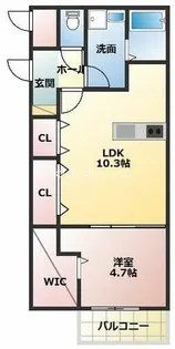 グランツコートジョン立花町【1階】の間取り
