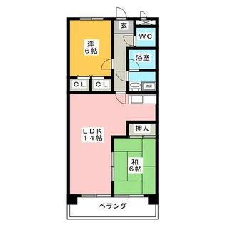 サンアルカディアS【4階】の間取り