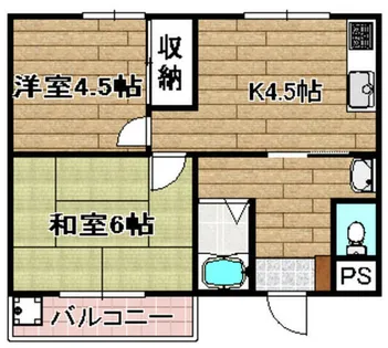 コーポブランシェ【303号室】の間取り