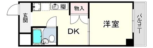ビューライフ六甲【5階】の間取り