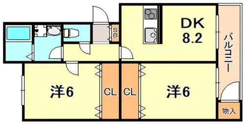 ときわ塩屋レクラン【2階】の間取り