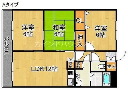 ラフォーレ東貝【2階】の間取り