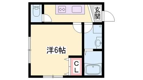 リープラス姫路天満【1-B号室】の間取り