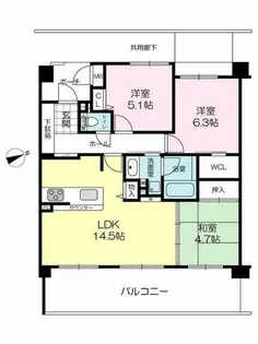 リベール姫路サウススクエア【203号室】の間取り