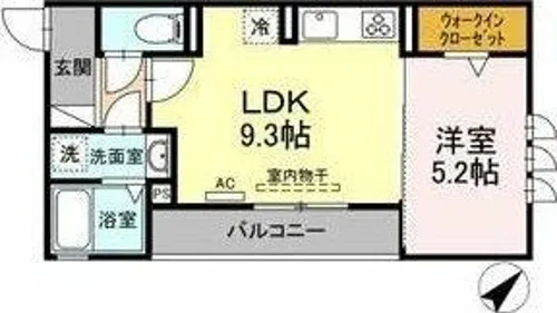 エスペランサ千種【1階】の間取り