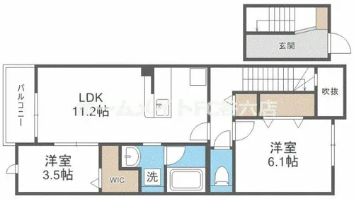 コート・ド・ボーヌ深江南南棟【3階】の間取り