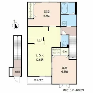 エーデルハイムCHIYO【1階】の間取り