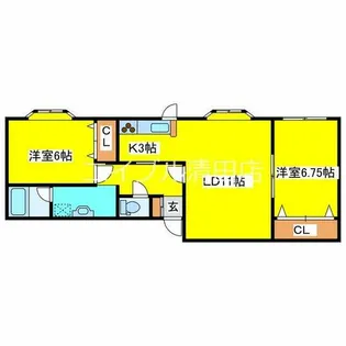 ひだまり【203号室】の間取り