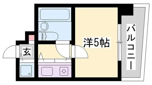朝日プラザサウスコア姫路【608号室】の間取り