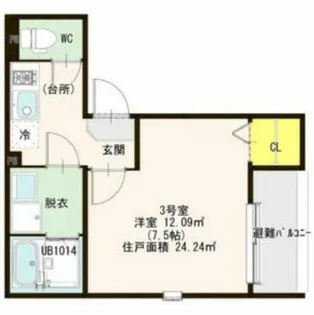 愛知県名古屋市守山区鳥羽見2丁目【アパート】の間取り