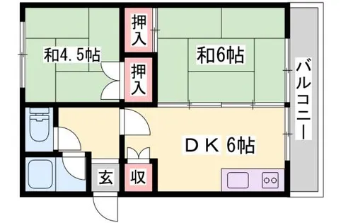 土山ハイツ【3階】の間取り