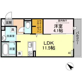 ディールーム光丘【1階】の間取り