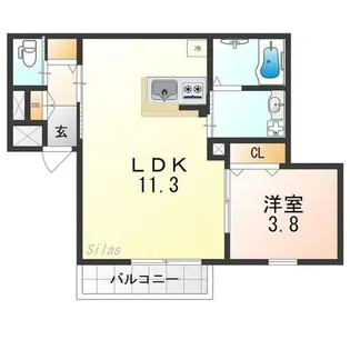 ARCAりんくうⅡ【1階】の間取り