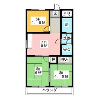 三ツ池マンション【3階】の間取り