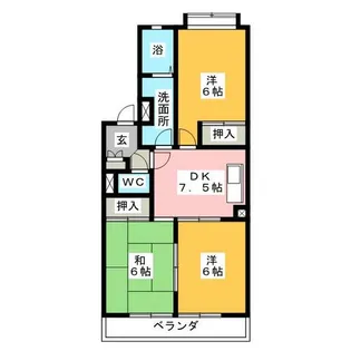 ヴィラージュエーワン【3階】の間取り