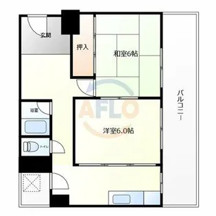 三ツ輪マンション【5階】の間取り