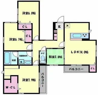 グラサ真田山【2階】の間取り