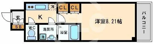 サムティ中之島WEST【8階】の間取り