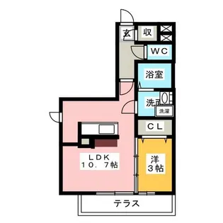 ウィル 豊栄【1階】の間取り