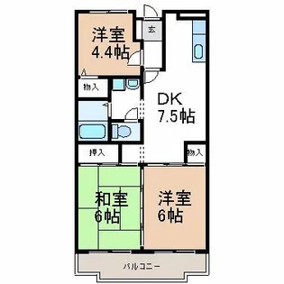 メゾンベール【403号室】の間取り
