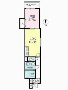 クリエオーレ衣摺II【1階】の間取り