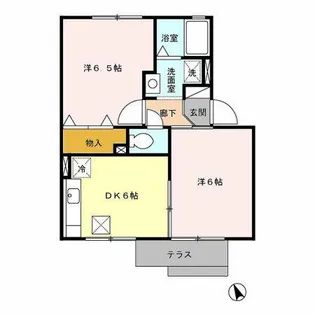 ジュネス相生B【1階】の間取り