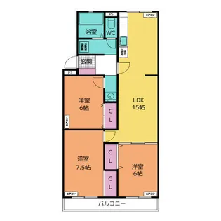 3LDKの間取り画像