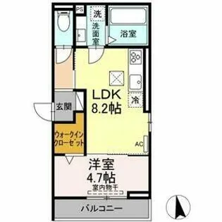 クレール【1階】の間取り