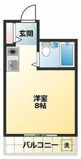 シャトー平野【4階】の間取り