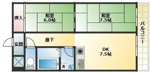 辰巳ハイツ【2階】の間取り