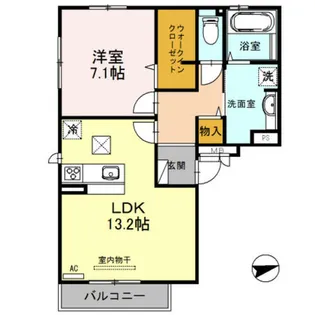 大阪府東大阪市稲田新町2丁目【アパート】の間取り