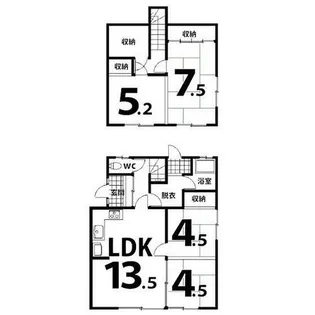 北海道北見市高砂町【一戸建】の間取り