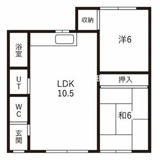 ハイツ暑寒【2階】の間取り