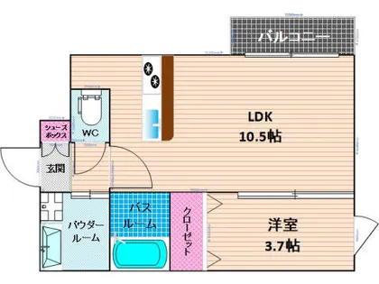 ENSTEP No.11高宮南【203号室】の間取り