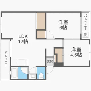 三城ハイツ【3階】の間取り