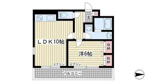 朝日プラザツインテージ神戸イースト【902号室】の間取り
