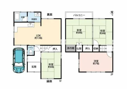 大阪府藤井寺市小山5丁目【一戸建】の間取り