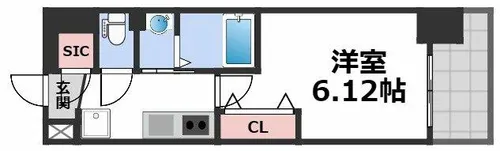 Luxe布施北Ⅲ【12階】の間取り
