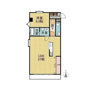 鈴香ハイツ【2階】の間取り