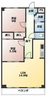 フローリア江南【4階】の間取り