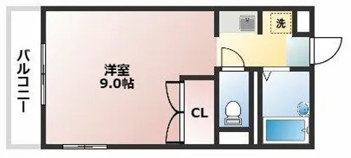 サンライズ186【204号室】の間取り