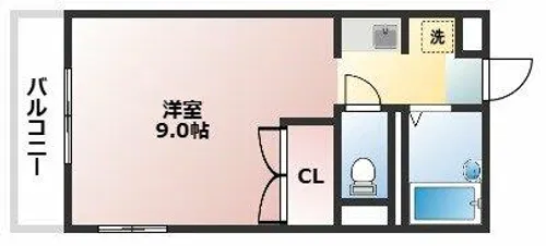 サンライズ186【204号室】の間取り