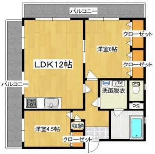 大産長丘ビル【405号室】の間取り