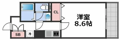 メゾン・ド・ヴィレ大阪城公園前【17階】の間取り