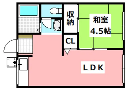 竹の華ハイツ【205号室】の間取り