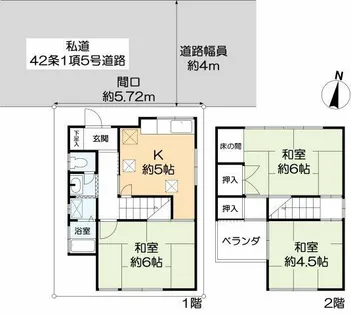兵庫県西宮市門戸岡田町【一戸建】の間取り
