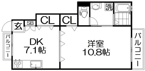 セラフィーメゾン東香里園【1階】の間取り